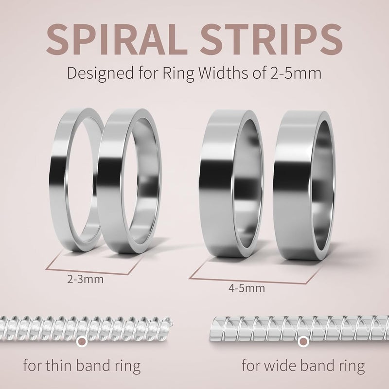 Ottemax Ring Sizers for Loose Rings - 12 Pack, 4 Sizes Ring Resizer, Invisible Guards Design for Women & Men, Spacers and Tighteners, Fits Bands Up to 6mm, Reduces Size by 0.5-1.5, by - Image 3